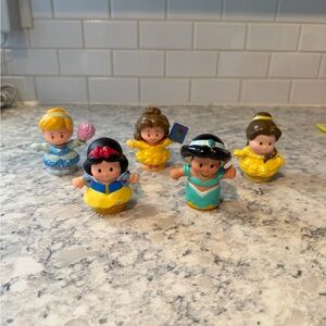 Disney Princess Figurine Collection - Yellow, Blue, Teal